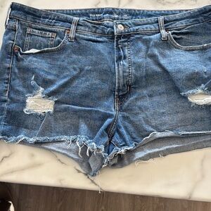 Old Navy Blue Distressed Denim Cutoff Shorts